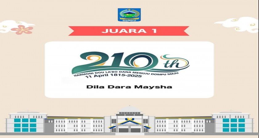 SELAMAT DAN SUKSES SISWI SMAN 1 KEMPO JUARA PERTAMA PADA LOMBA DESAIN LOGO HUT KAB. DOMPU 2025