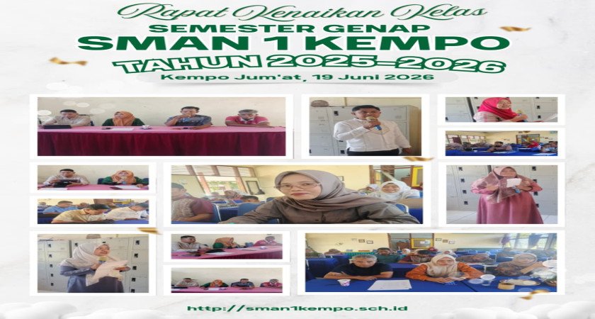 SMA NEGERI 1 KEMPO Melaksanakan Rapat Penentuana Kenaikan Kelas X dan XI