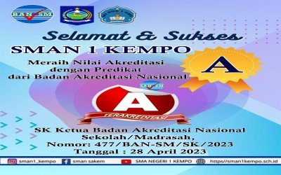 SMA Negeri 1 Kempo Meraih Akreditasi A di Tahun 2023