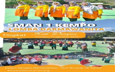 Sambut HUT RI ke-78 Darma Wanita SMAN 1 Kempo Ikut Lomba 17 Agustus di SMAN 1 Dompu